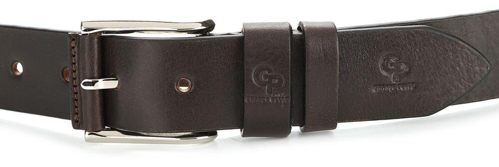 Эксклюзивный мужской джинсовый ремень из натуральной кожи GRANDE PELLE 00910 Коричневый Киев - изображение 2