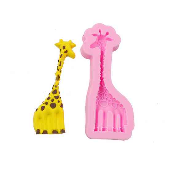 Молд силиконовый Жираф 46 на 120 мм розовый Киев