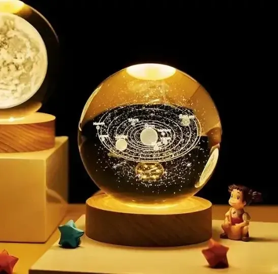 Erston Светодиодный хрустальный шар, декоративный универсальный 3D ночник, хрустальный шар "Сол Київ - фото 1