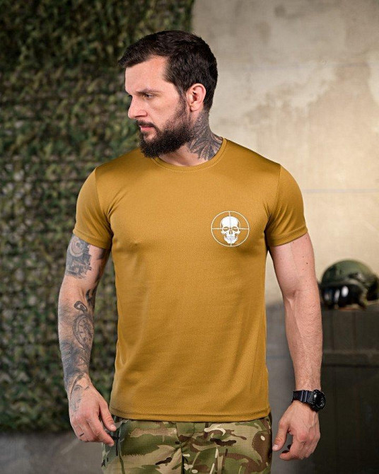 Тактическая потоотводящая футболка One Shot coyot ПП4656 Одесса - изображение 9