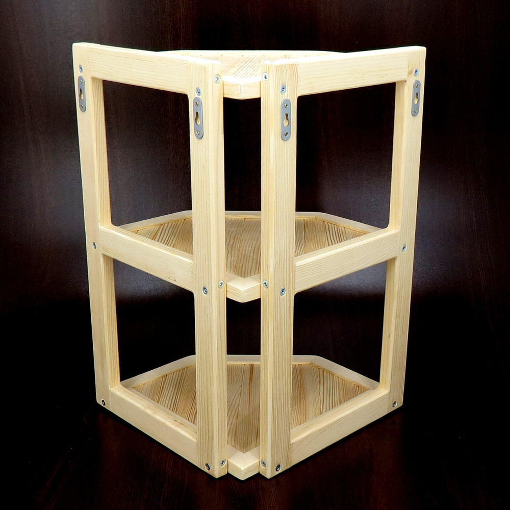 Угловая настенная полка 