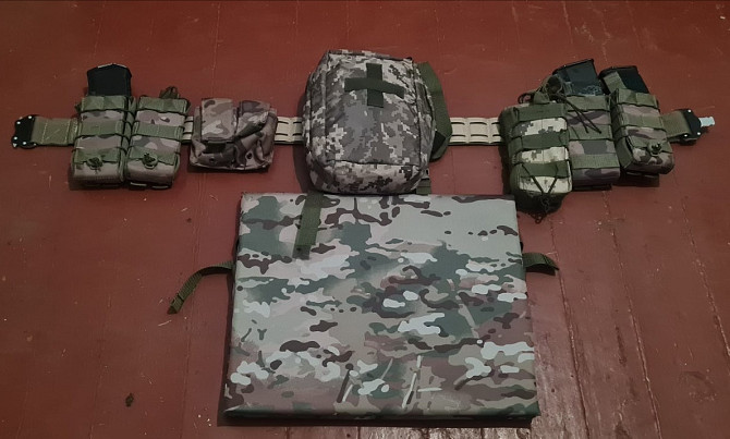 Ремень Кобра двойной разгрузочный Tactical с системой Lazer MOLLI черный тактический пояс Киев - изображение 8