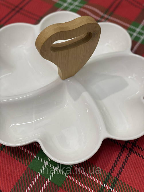 МЕНАЖНИЦЯ З КРИШКАМИ НА БАМГУКОВОЇ ПІДСТАВКИ 28Х28Х16СМ Київ - фото 2