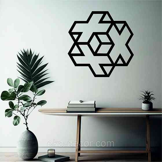 Декоративное настенное Панно «Плюсы» Декор на стену 70*70 см, Черный Киев