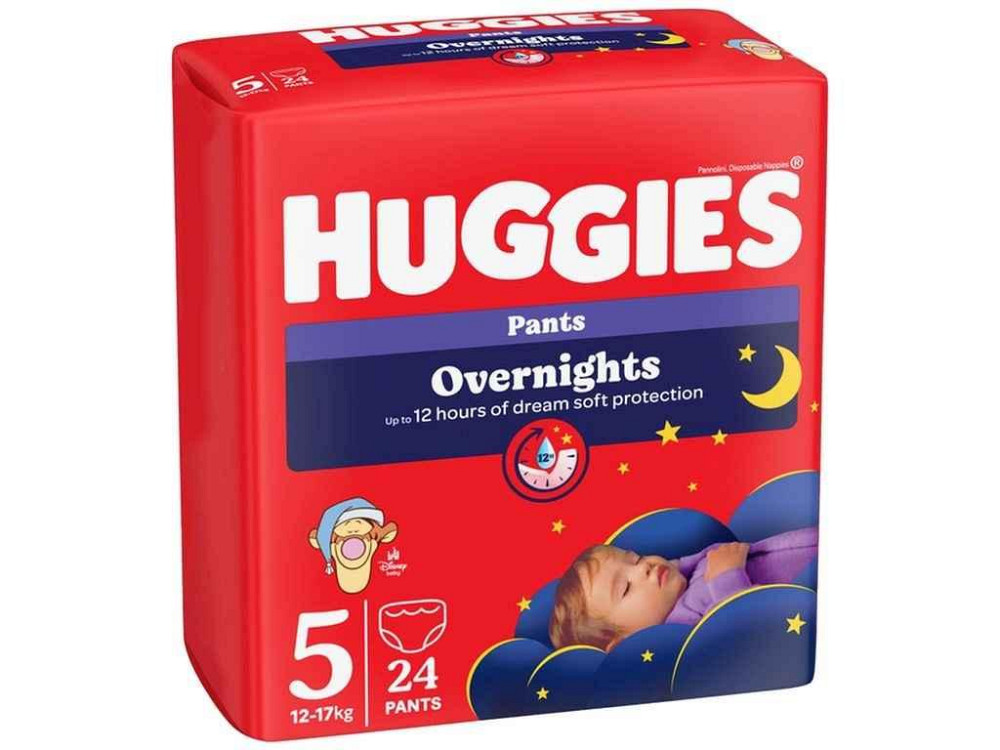 Підгузки-трусики №5 24шт Overnights Pants 12-17кг ТМ HUGGIES Київ - фото 1