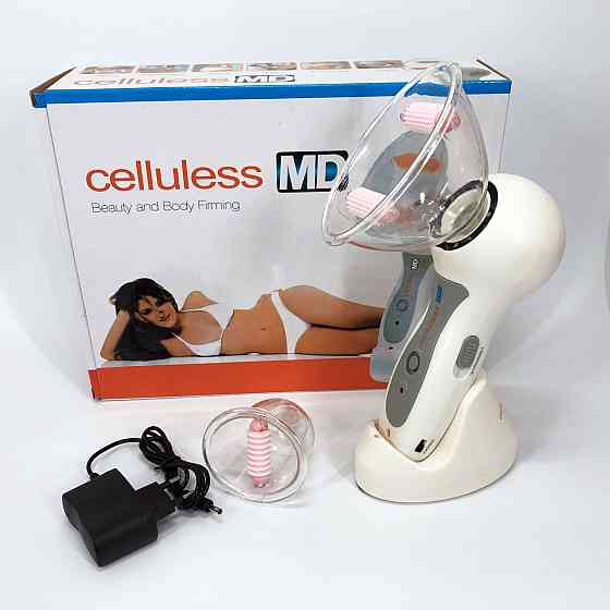 Массажер вакуумный антицеллюлитный Celluless MD NEW вакуумно-роликовый эффективный массажер Целлюлес EV-84 Львов