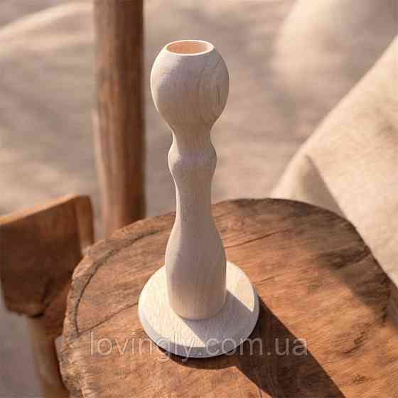 Деревянный подсвечник ручной работы в скандинавском стиле Ирпень