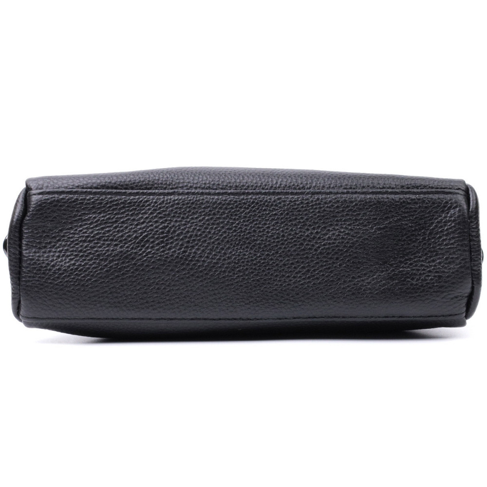 Прямоугольная женская сумка с карманами из натуральной кожи Vintage 22597 Черная Киев - изображение 6