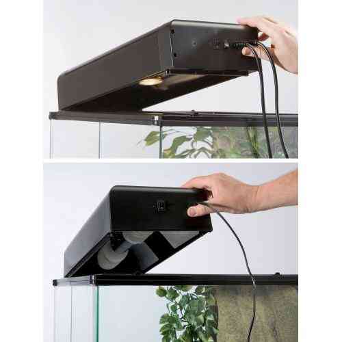 Світильник ExoTerra для тераріумів Compact top для ультрафіолетових ламп пластик метал E27 30х9х15 см Київ