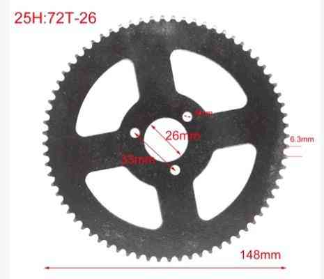 Зірка трансмісії (задня) E-квадроцикл 72T (3 отв) Мукачево
