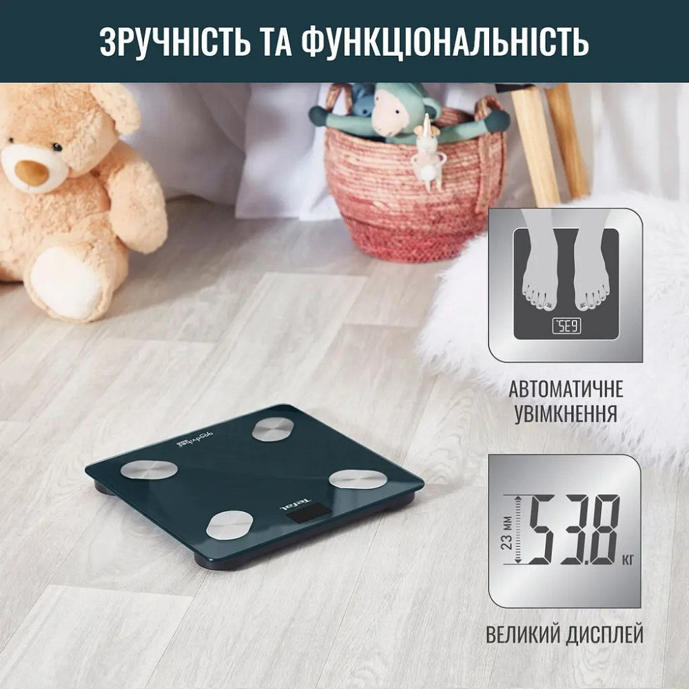 Ваги підлогові Tefal Goodvibes Life+ BM9620S1 ( чорний із сріблястим ) Харків - фото 8