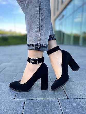 Nivelle Туфлі жіночі NIVELLE чорні натуральна замша каблук 9 см 36р. (1906/9518-9544) Коломия