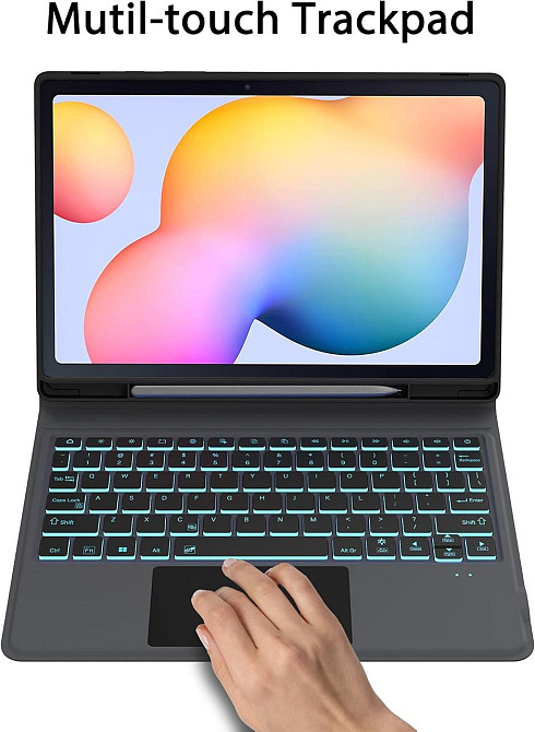 Чехол ROOFEI с Bluetooth клавиатурой для Samsung Galaxy Tab S6 Lite из Германии Днепр - изображение 2