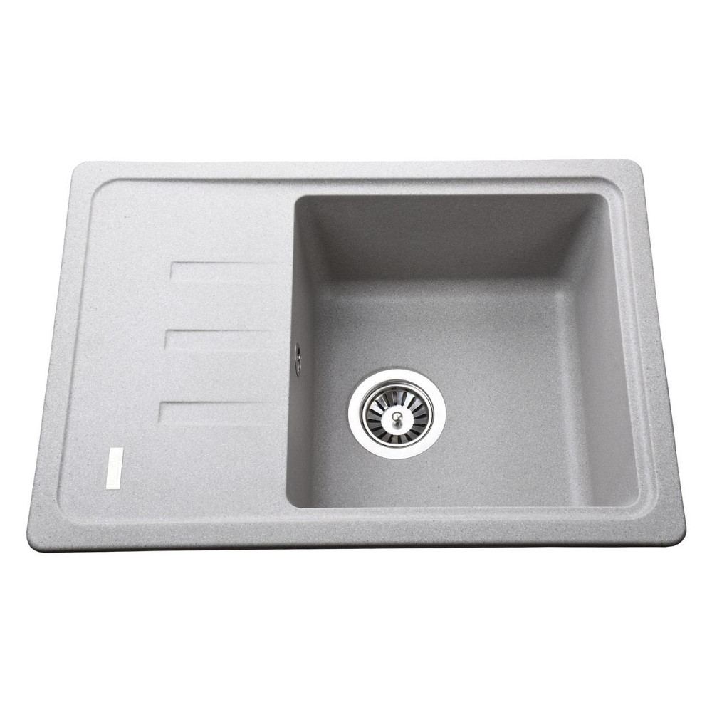 Гранітна мийка Globus Lux MONO сірий камінь 620x435 мм-А0005 Київ - фото 1