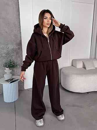Женский теплый костюм с широкими штанами Одесса