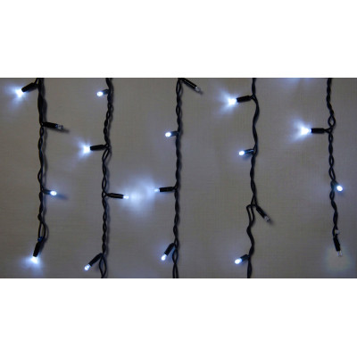 Гірлянда Delux Icicle 75LED 2x0.7m 18 flash білий/чорний IP44 EN (90012952) Вінниця - фото 2