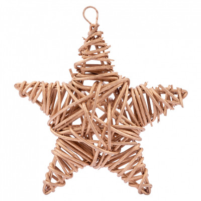 Украшение декоративное YES! Fun Звезда ротанговая золотая объемная 25 см (974268) Винница - изображение 1