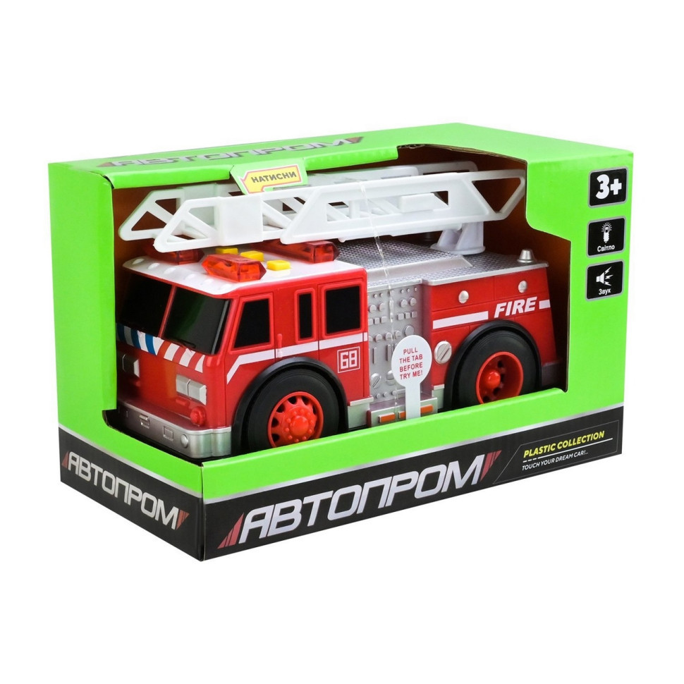 Дитяча автомодель "Пожежна служба" 7992, 19 см, звукові та світлові ефекти Вінниця - фото 1