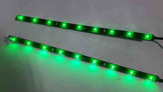 Подсветка салона 90101G-25 9LEDх25см в прикурив/звук.сенсор/зелёная (пара) Винница