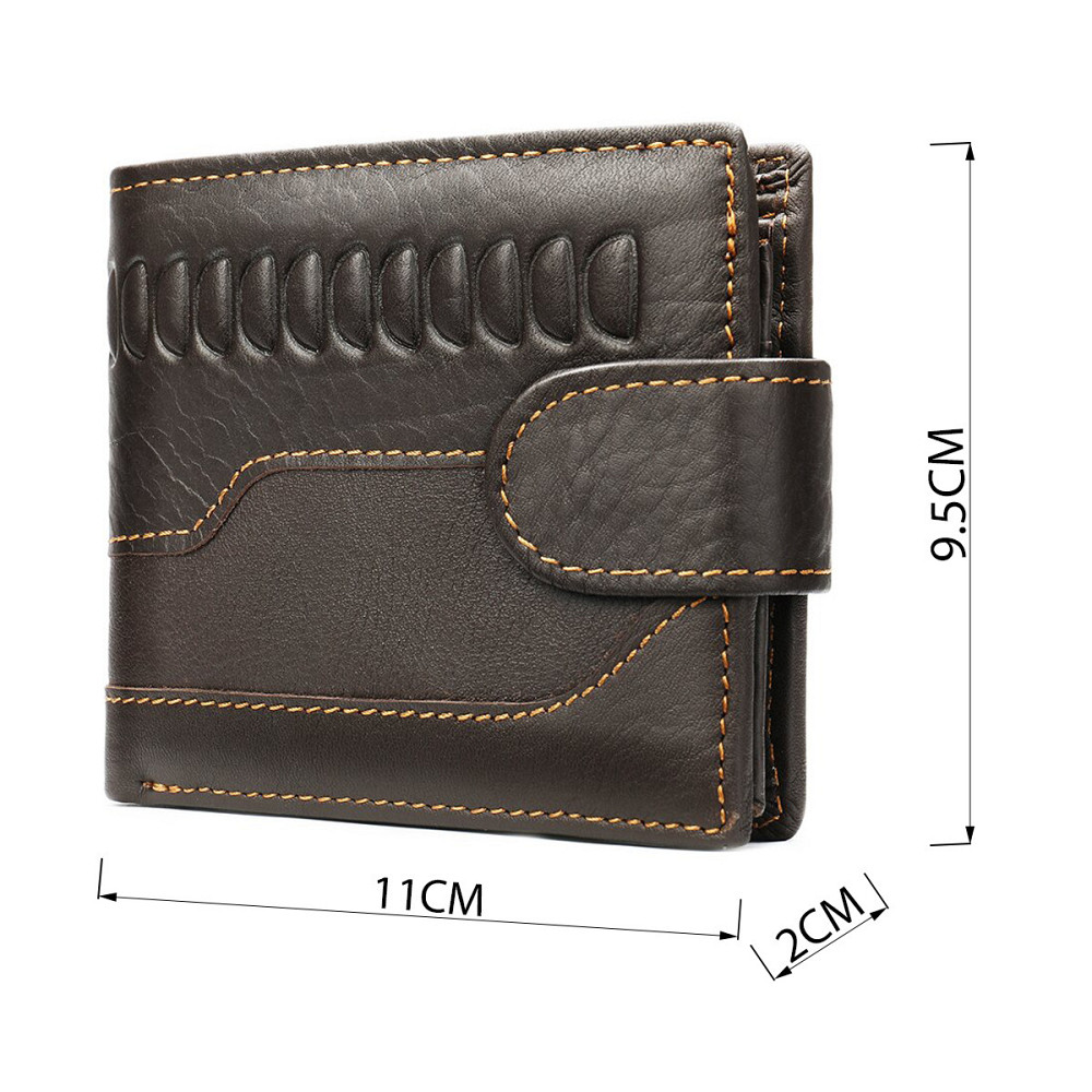 Мужской кошелек с тиснением Коричневый (Vintage) Киев - изображение 6