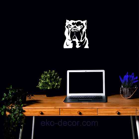 Декоративное настенное Панно «Кане-корсо», Декор на стену 90*79 см., Белый Киев