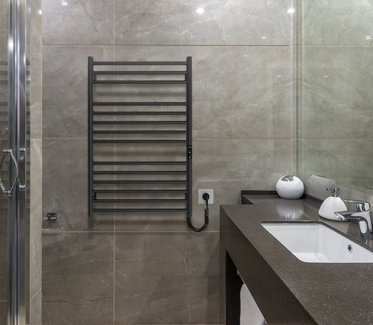 Електрична рушникосушка HF Greenwich 770х530 TR K чорна матова Київ - фото 5