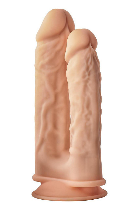 Фаллоимитатор двойной на присоске Dream ToysReal Love, термоактивный, бежевый Sex Aura Киев - изображение 7