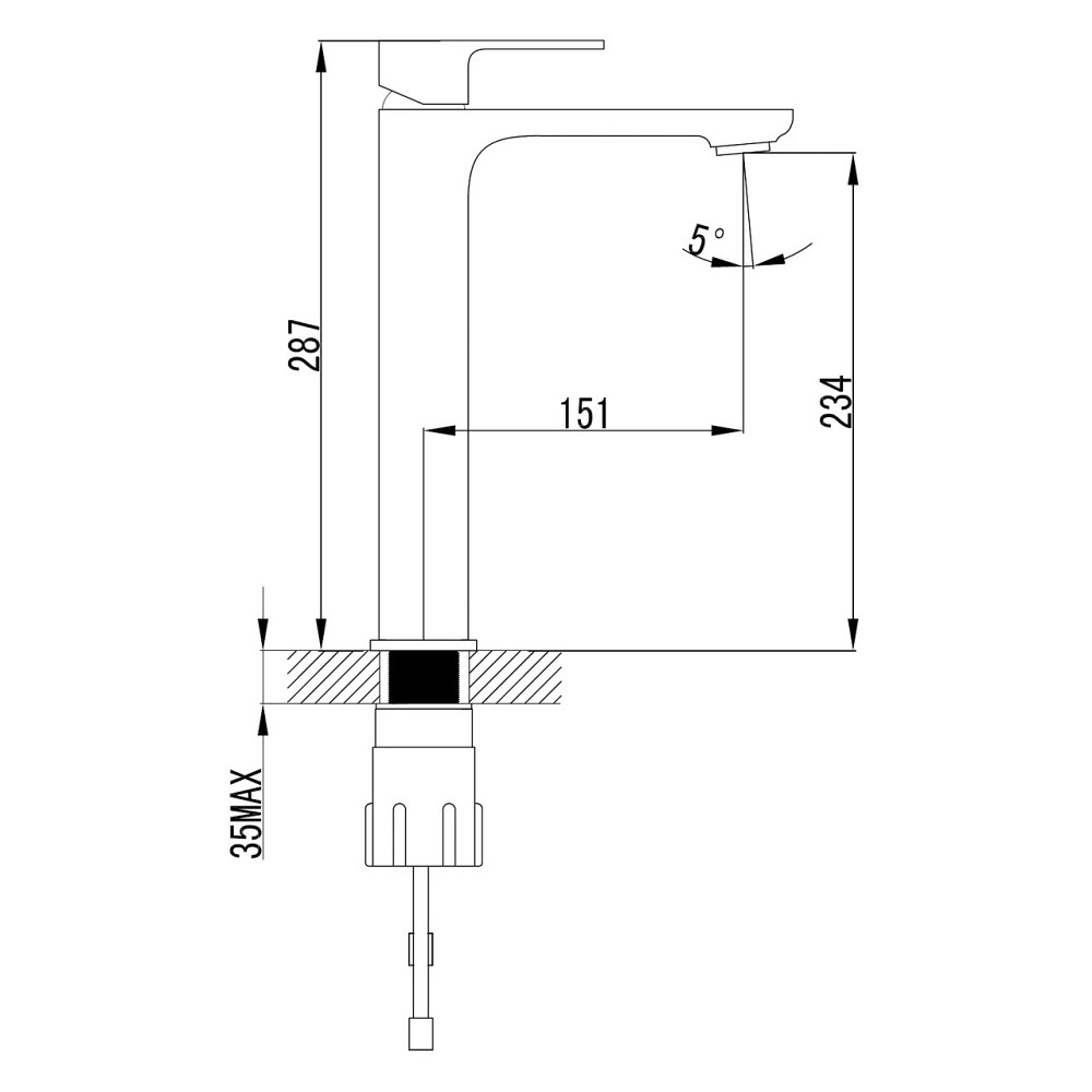 Змішувач для раковини Imprese BILOVEC високий, хром Київ - фото 8