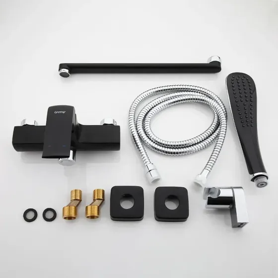 Змішувач для ванни з душовим гарнітуром GAPPO Aventador G2250 чорний Київ