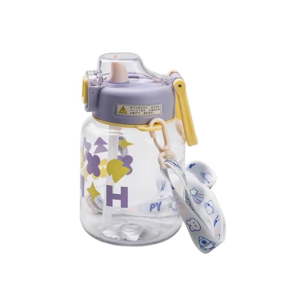 Пляшка для води Gucgres дитяча 650 мл на ремінці фіолетова HP-14-43V Коломия - фото 4