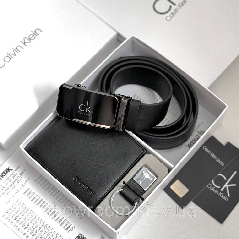 Чоловічий подарунковий набір портмоне та ремінь (407) Київ - фото 10