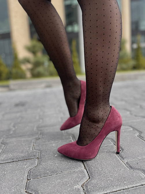 Nivelle Туфлі жіночі NIVELLE бордові натуральна замша каблук 11 см 35р.37р. (5249) Коломия - фото 3