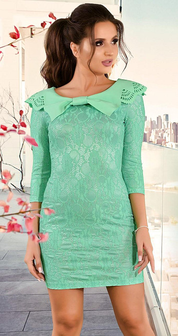 Нарядное гипюровое платье с красивым декольте (42) Киев - изображение 1