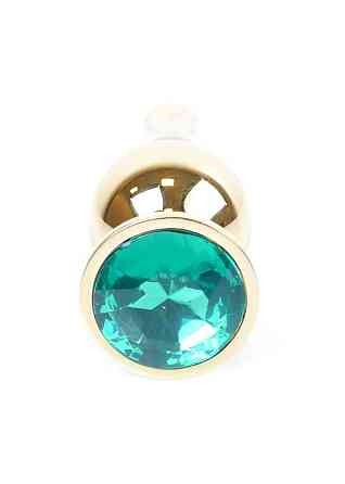 Анальная пробка Jawellery Gold BUTT PLUG-Green Sex Aura Киев
