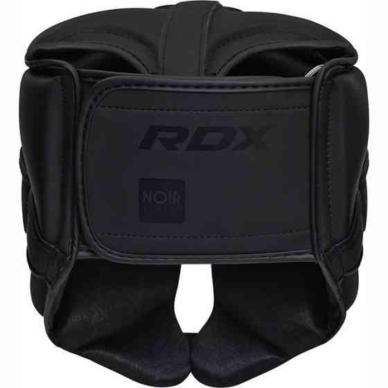 Боксерський шолом RDX T15 Noir Cheek Protector Matte Black  L (капа у комплекті) Київ