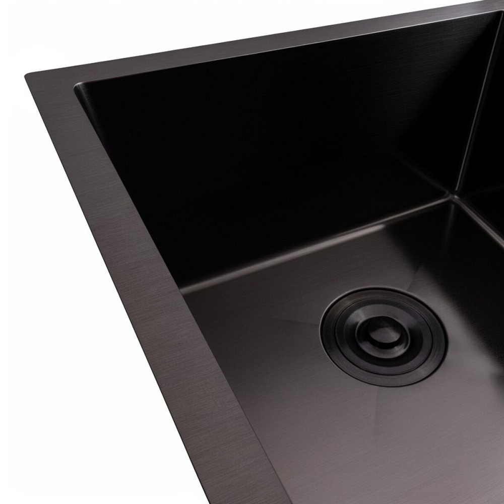 VALESO Кухонна мийка 78*43 PVD чорна на дві чаші VALESO Handmade (3.0/0.8) Київ - фото 4