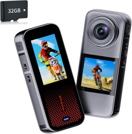 Екшн-камера Xilecam Dual Screen 1080p: два екрани, захист від дощу, 2 АКБ по 1350 мАг + карта 32 ГБ та аксесуари Київ