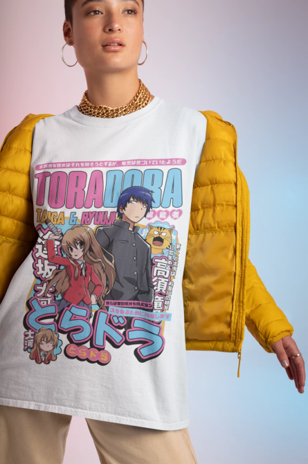 Футболка аниме Торадора Таига Рйууджи Аисака оверсайз (S/M/L) Черний AnimeJ0779 Днепр - изображение 3