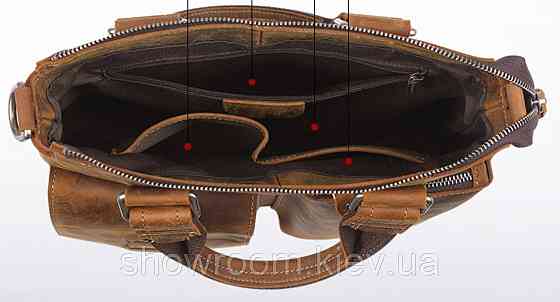Чоловіча шкіряна сумка Wild Leather (351) коричнева Київ
