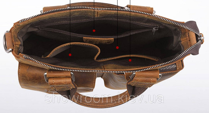 Чоловіча шкіряна сумка Wild Leather (351) коричнева Київ - фото 4