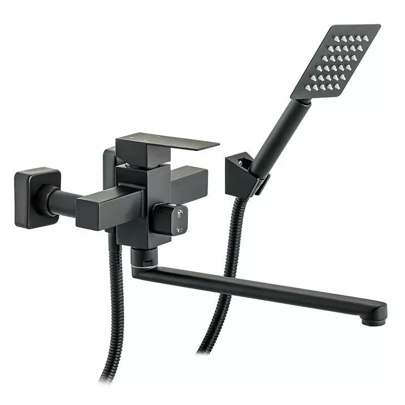 Смеситель для ванны с душевым гарнитуром WEZER PRO7-02-BLACK черный Киев - изображение 1