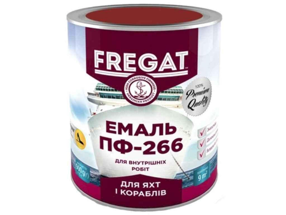 Эмаль алкидная ПФ-266 красно-коричневый 2,8кг для пола ТМ FREGAT Киев - изображение 1