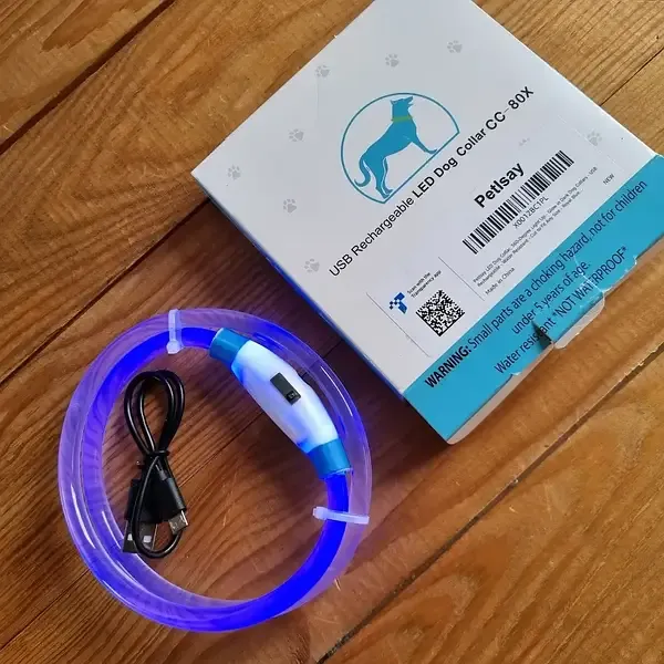 Світлодіодний LED нашийник для собак 13146 Луцьк - фото 1