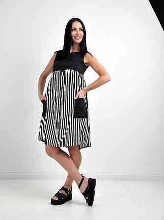 Сукня з завищеною талією "Band" оптом | Норма і батал | Розпродаж моделі Київ