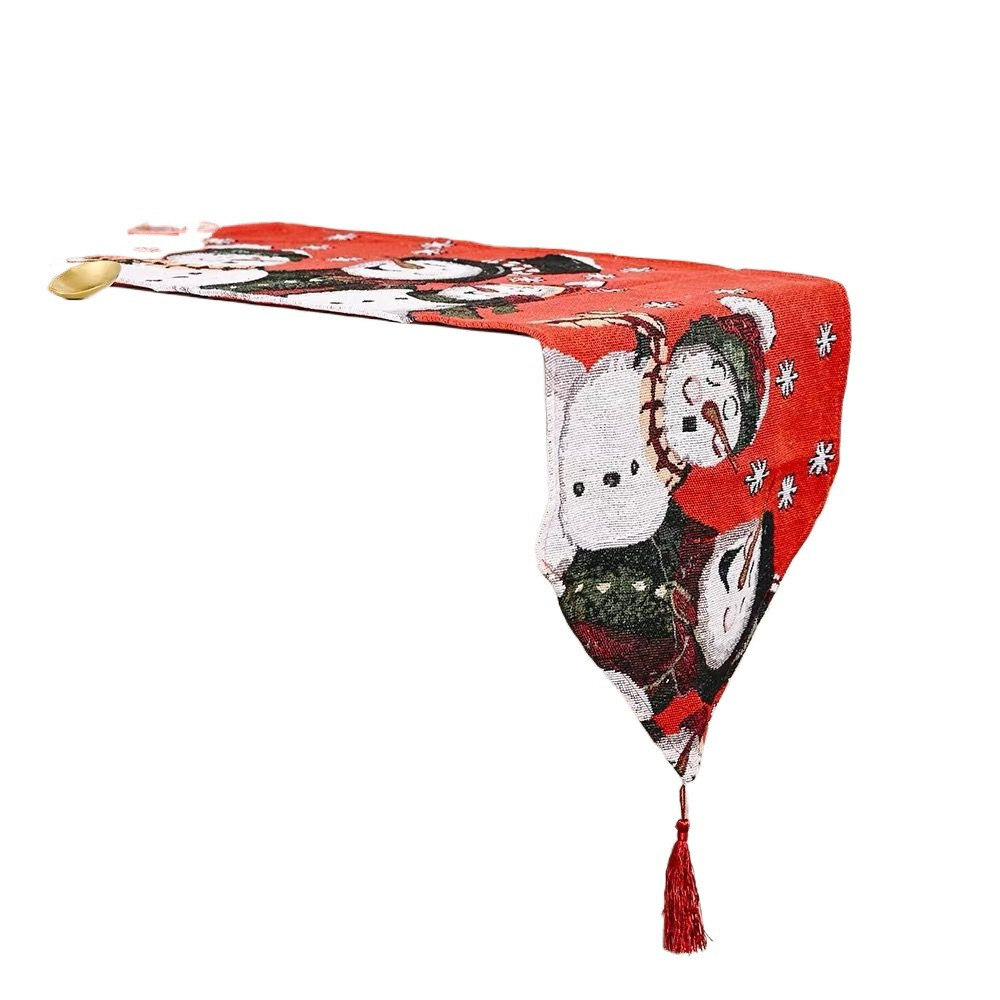 Скатертина новорічна Сніговики вузька 180 на 33 см різнобарвний Київ - фото 15