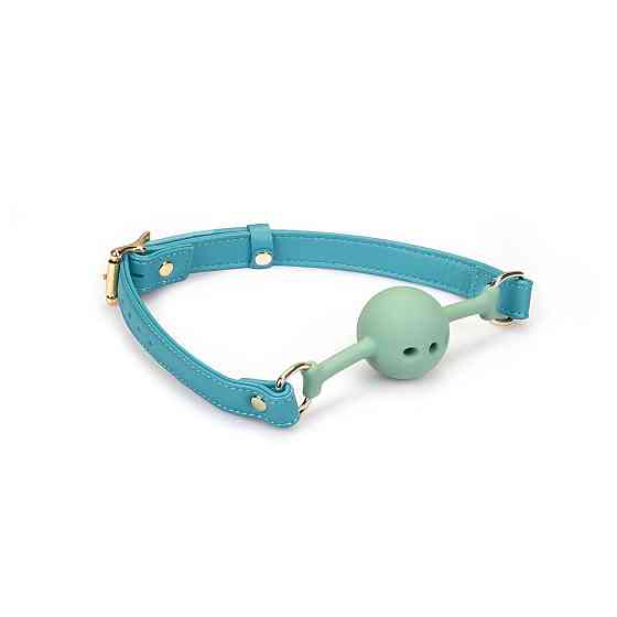 Кляп Liebe Seele Blue Lamb Leather Ball Gag with Velvet Lining Sex Aura Киев