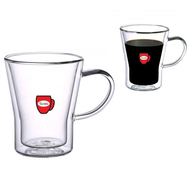 Стеклянные стаканы с двойными стенками Con Brio CB-8535-2 350 мл 2 шт, Стаканы для чая двойные RG-80 Львов - изображение 11