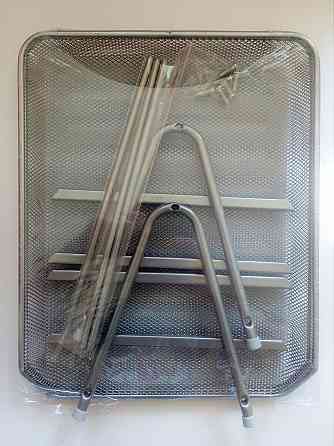 Лоток для документов горизонтальный, металлический, 2 секции, СЕРЫЙ Павлоград