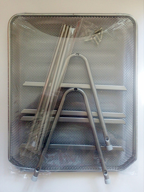 Лоток для документов горизонтальный, металлический, 2 секции, СЕРЫЙ Павлоград - изображение 4