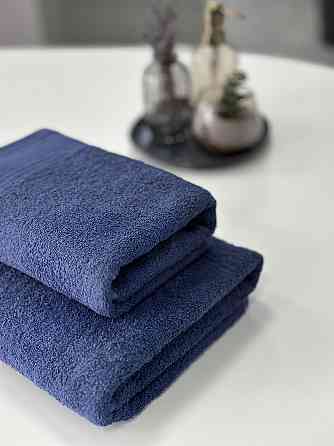 Комплект махровых полотенец IDEAL TEXTILE Легкий бриз 50х90 + 70х140 см 450 г/м2 100% хлопок Синій Черновцы